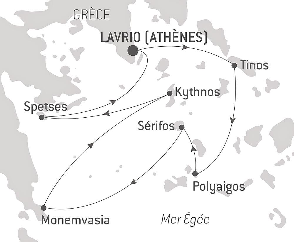Les Cyclades, dans le sillage du Ponant null
