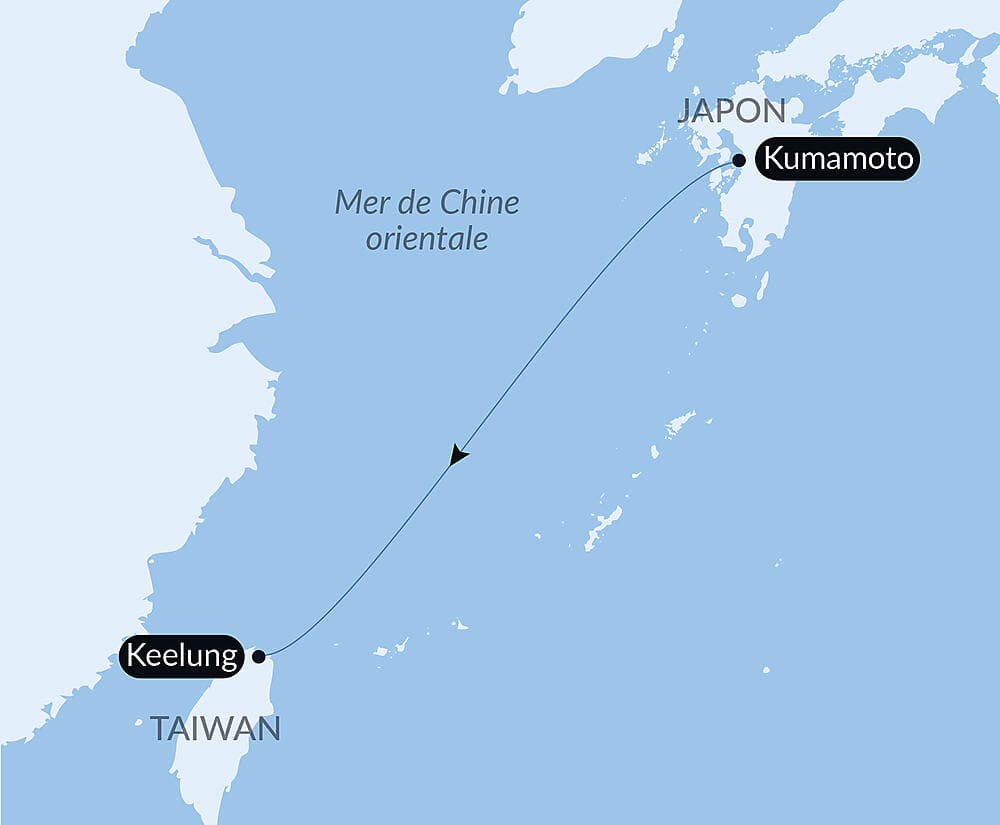 Voyage en Mer : Kumamoto - Keelung