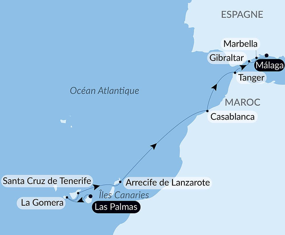 Canaries, Maroc et péninsule ibérique null