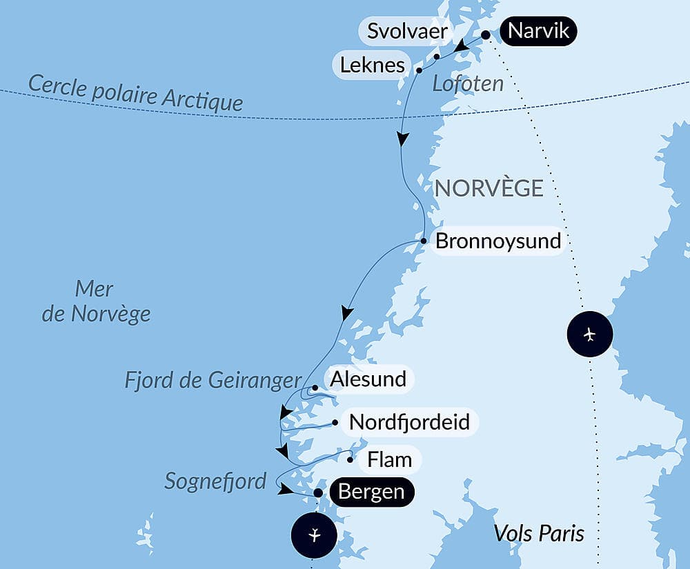Splendeurs automnales des Lofoten aux fjords de Norvège