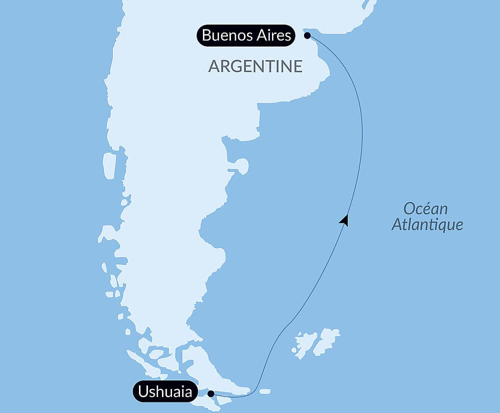 Voyage en Mer : Ushuaia - Buenos Aires