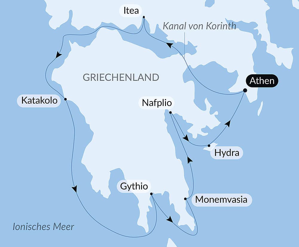 Paysages et sites emblématiques du Péloponnèse